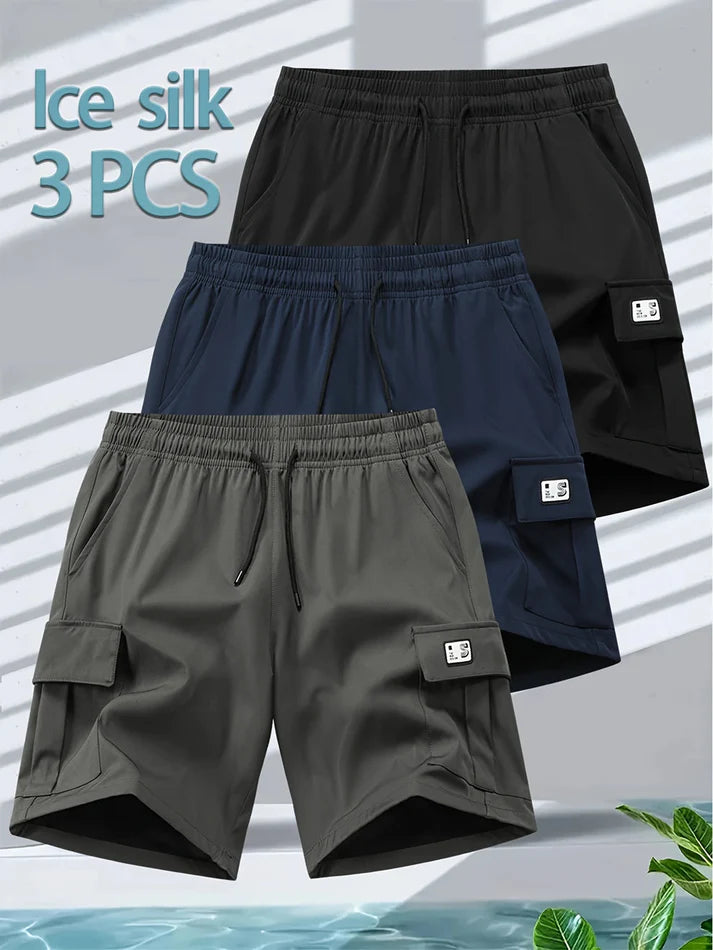 Men’s Cotton Casual Cargo Shorts (Pack of 3) – Ultimate Comfort & Style