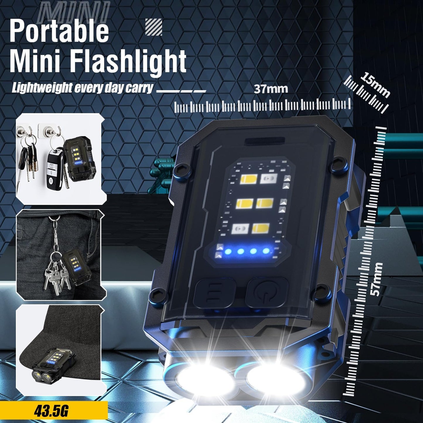 Portable EDC Flashlight ™ Powerful Pocket Torch Light (Buy 1 Get 1 Free)