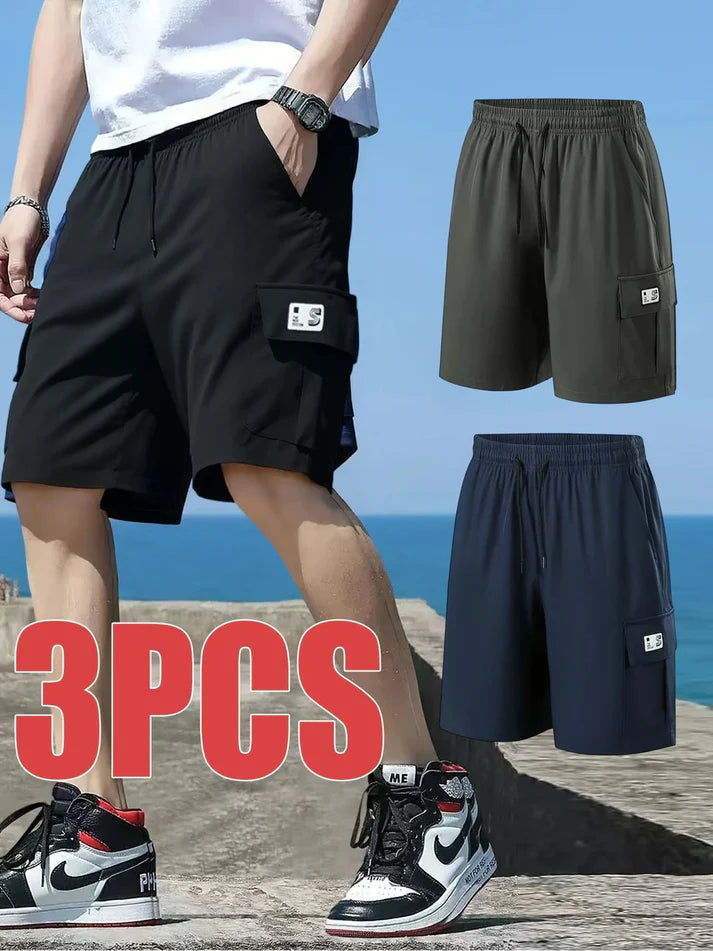 Men’s Cotton Casual Cargo Shorts (Pack of 3) – Ultimate Comfort & Style