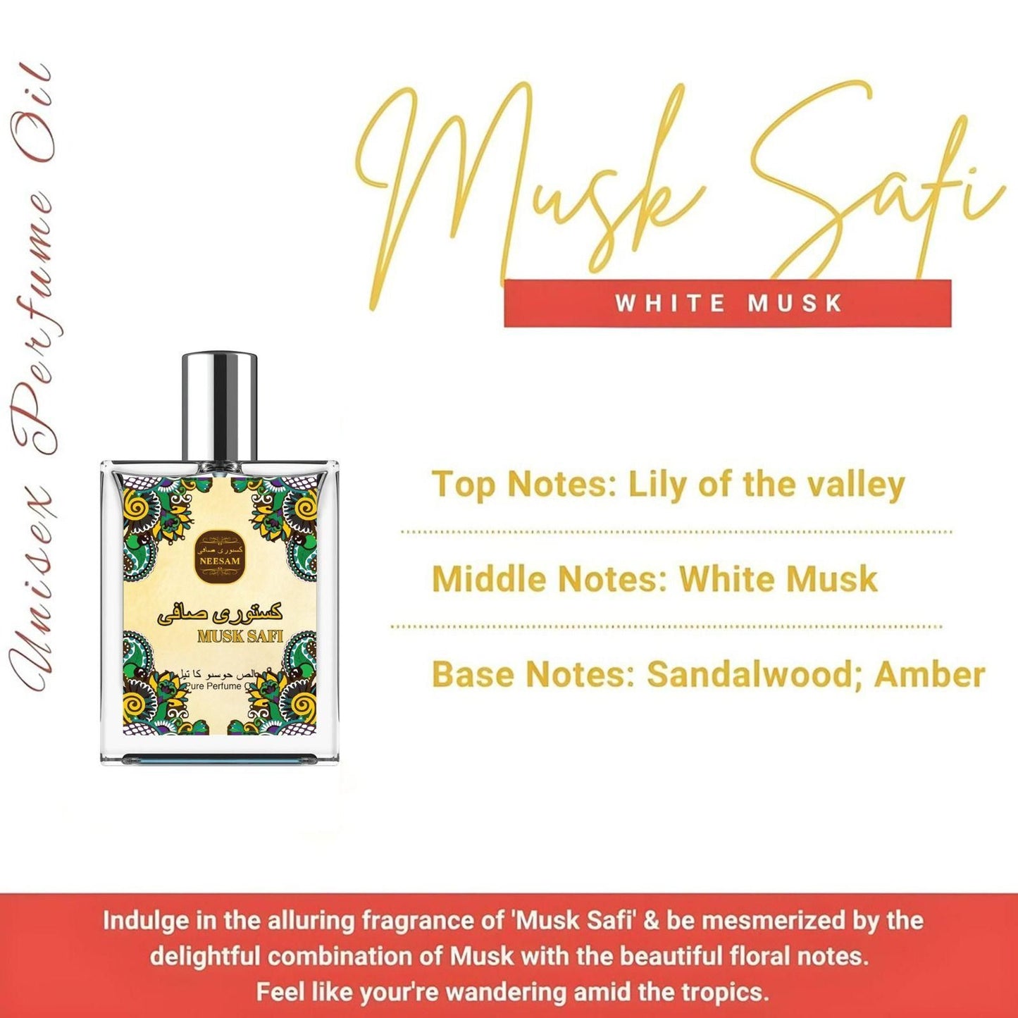 Musk Safi Pure Perfume Oil – 50ml (Pack of 2) – Timeless Luxury & Long-Lasting Fragrance!