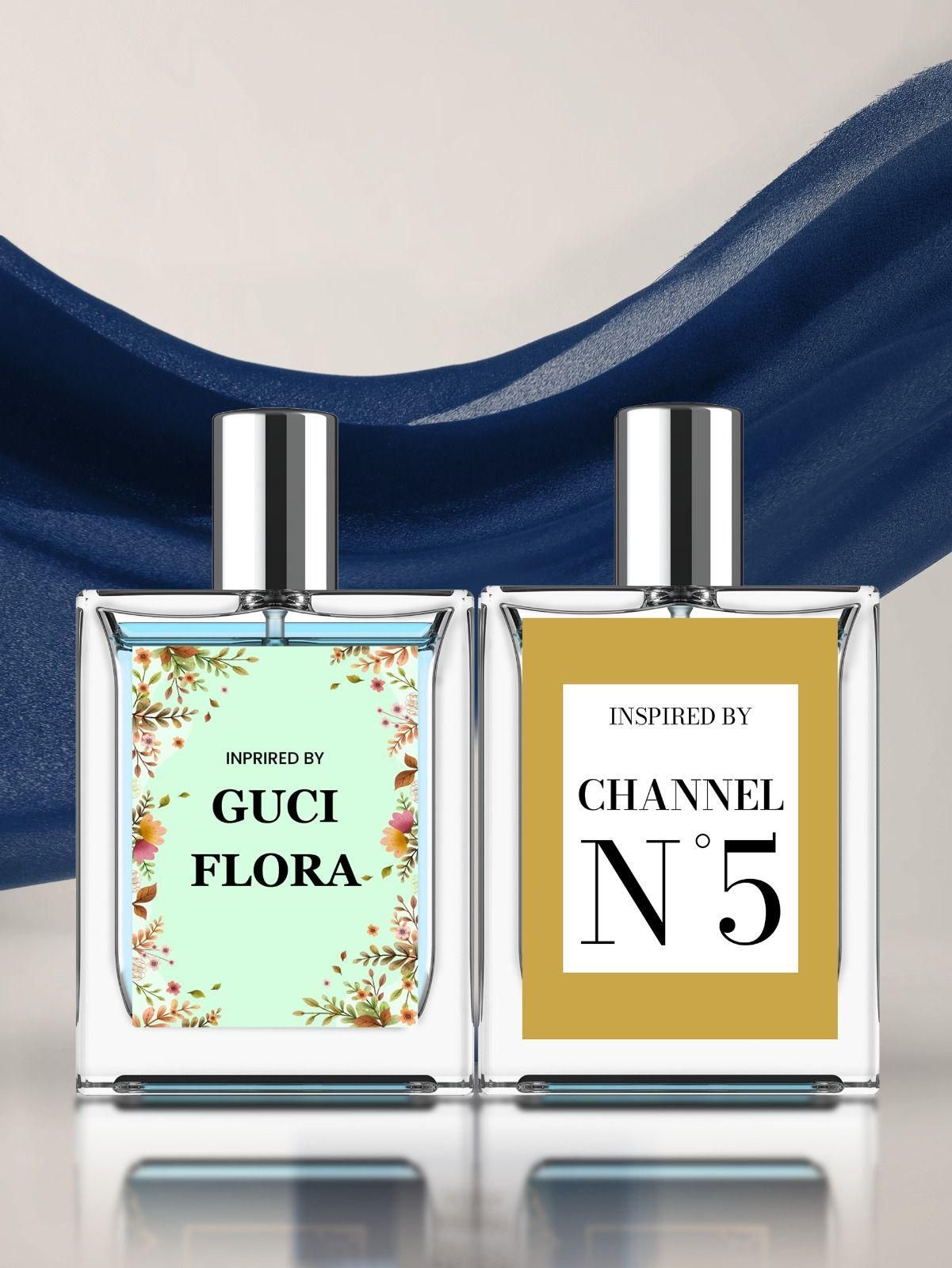 Inspired By Gucci Flora & Chanel N°5 Eau De Parfum Pack of 2