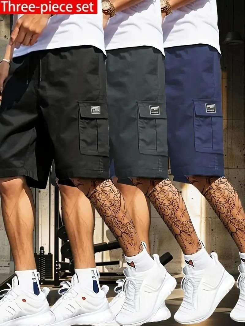 Men’s Cotton Casual Cargo Shorts (Pack of 3) – Ultimate Comfort & Style