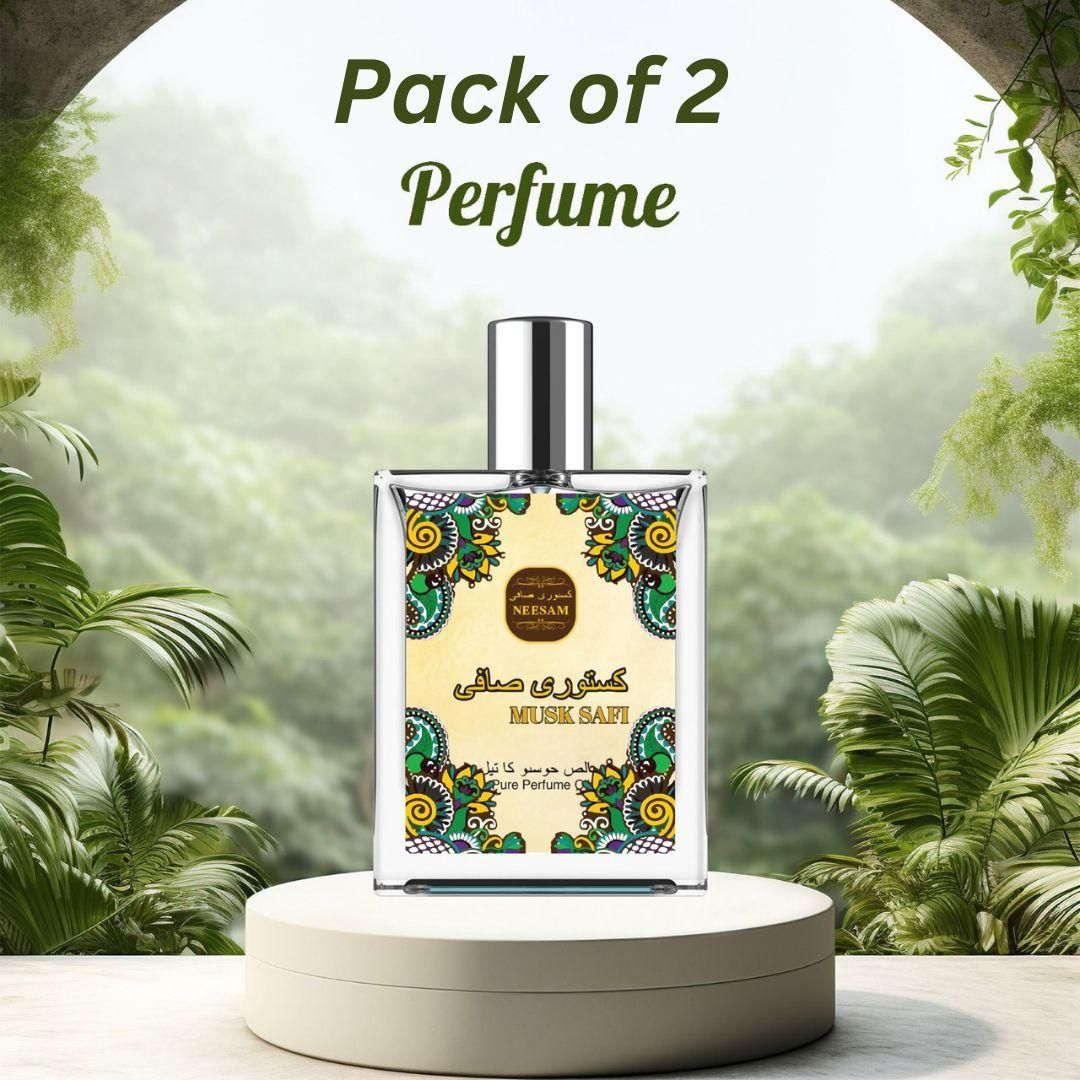 Musk Safi Pure Perfume Oil – 50ml (Pack of 2) – Timeless Luxury & Long-Lasting Fragrance!