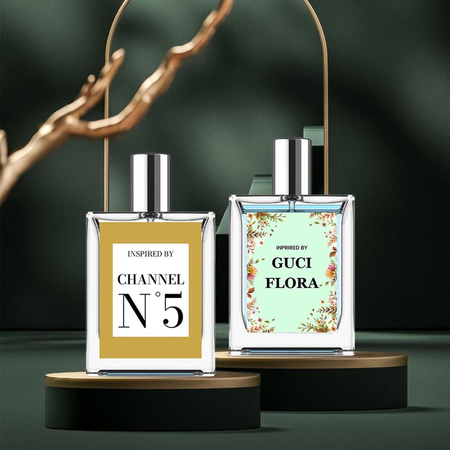 Inspired By Gucci Flora & Chanel N°5 Eau De Parfum Pack of 2